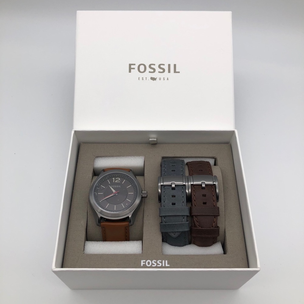 Fossil Editor Three-Hand Interchangeable Strap Box